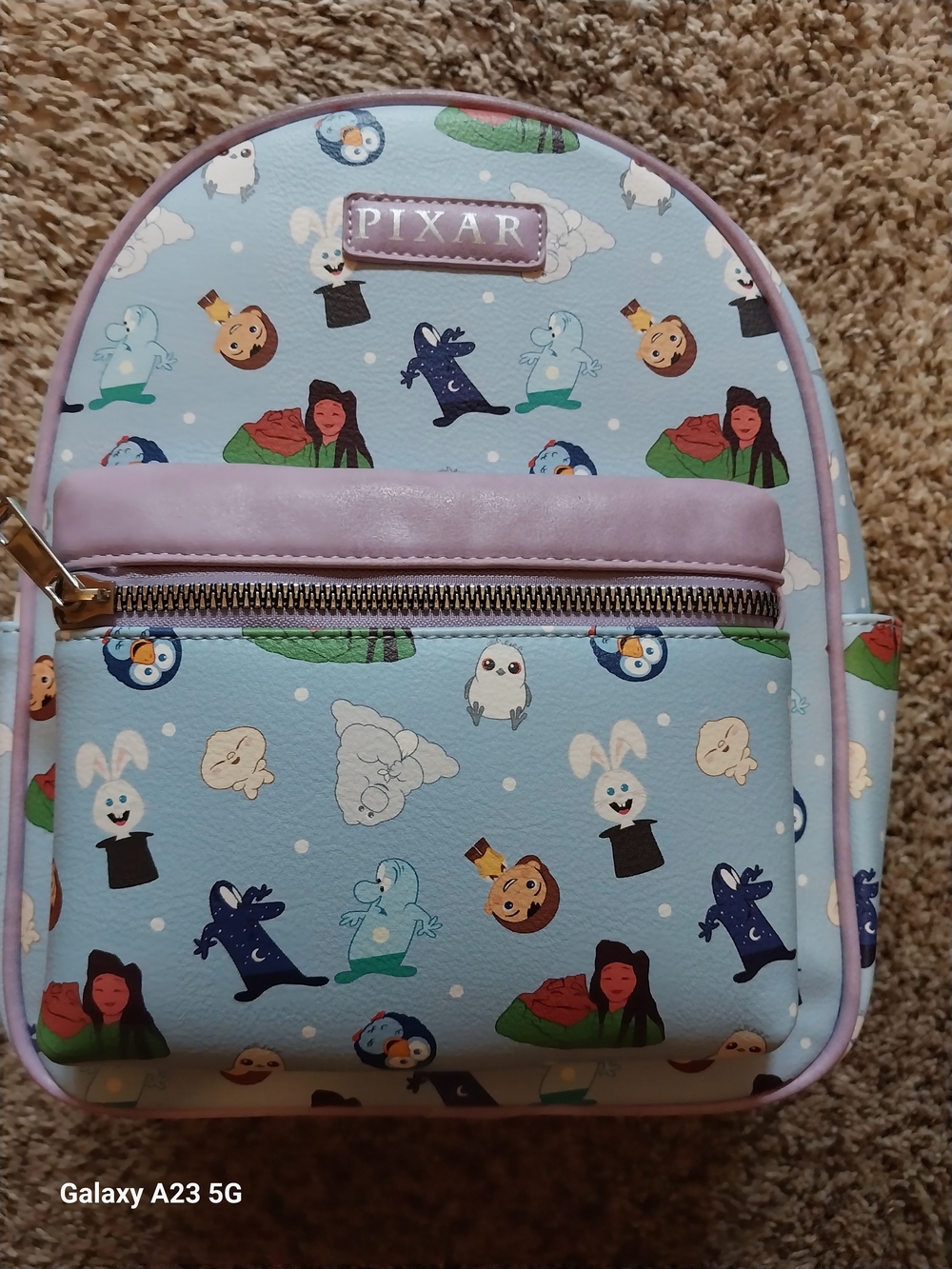 PIXAR " Shorts" Blue Character Print Mini Backpack